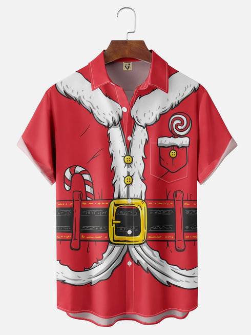 Men's Christmas Funny Graphic Short Sleeve Hawaiian Shirt